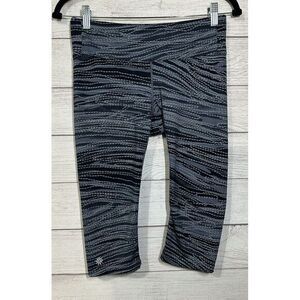 Athleta Inside Track‎ Knicker Crop Leggings Size S Blue Gray Women's Athletic